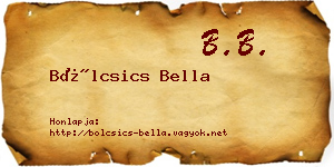 Bölcsics Bella névjegykártya